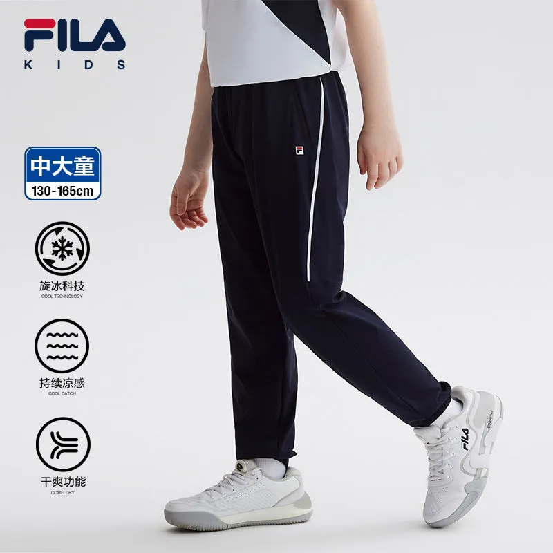 (130-165cm) FILA KIDS ART IN SPORTS PERFORMANCE TENNIS Boy's Knit Pants in Navy