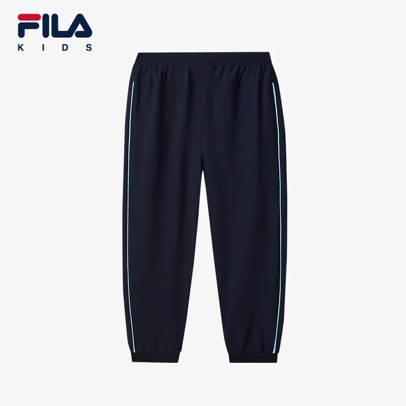 (130-165cm) FILA KIDS ART IN SPORTS PERFORMANCE TENNIS Girl's Knit Pants in Navy