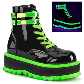 2 Inch Platform SLACKER-52 Black UV Green