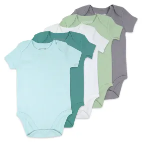 5-Pack Organic Cotton Bodysuit in Rhino Buddies Colors