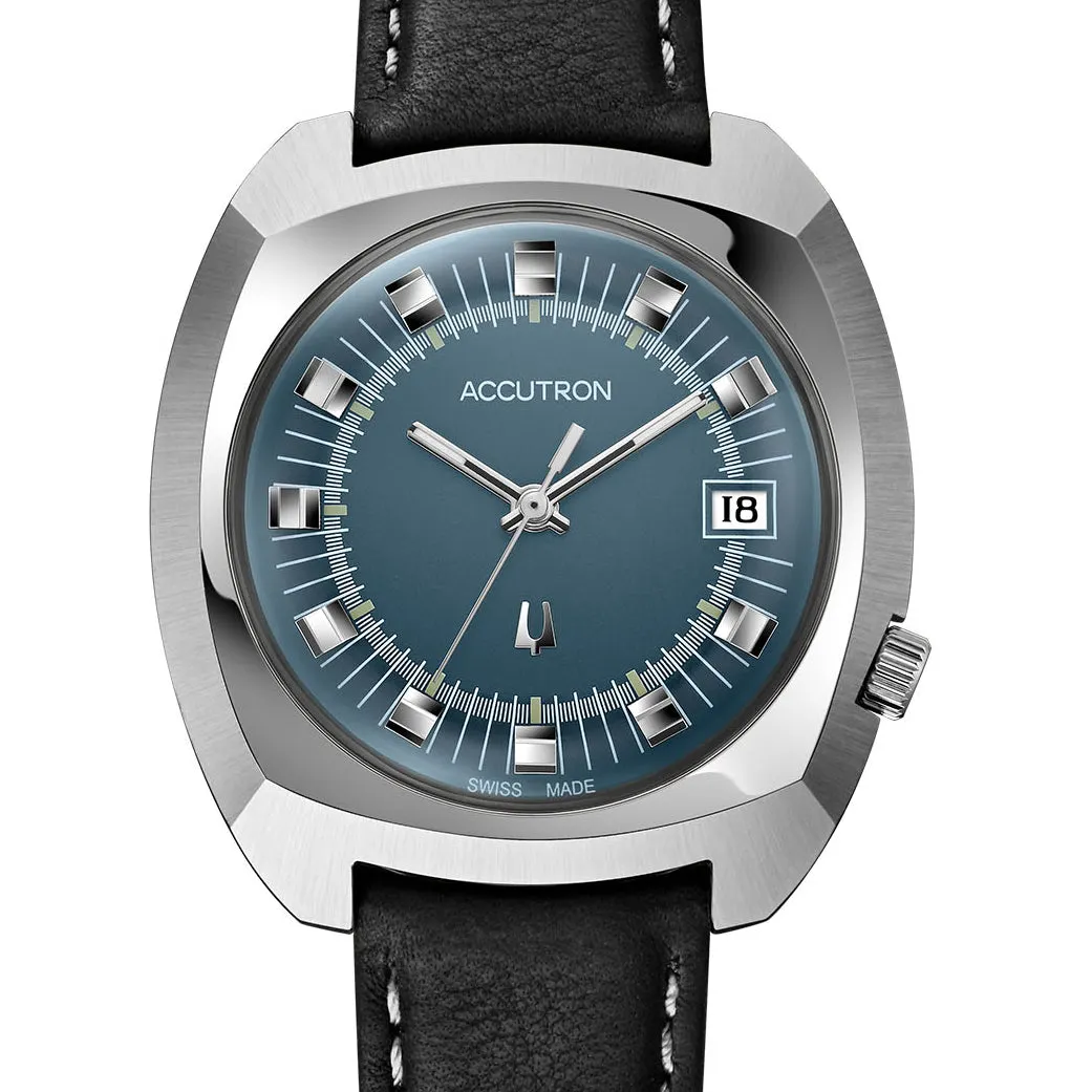 Accutron Legacy Automatic Blue 261 1971 Watch 38.5mm Limited Leather