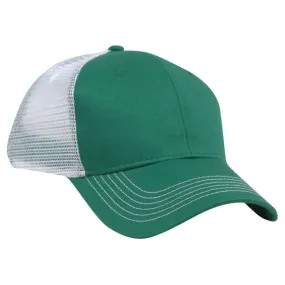 AHEAD Emerald/White Chino Twill Mesh Back Cap