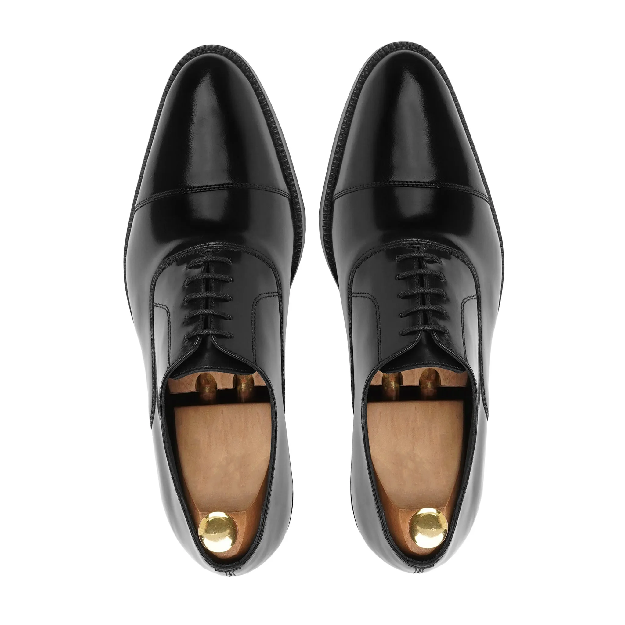 ASCOT - BLACK BOX LEATHER HIGH SHINE OXFORD