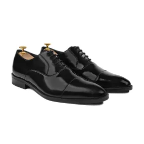 ASCOT - BLACK BOX LEATHER HIGH SHINE OXFORD