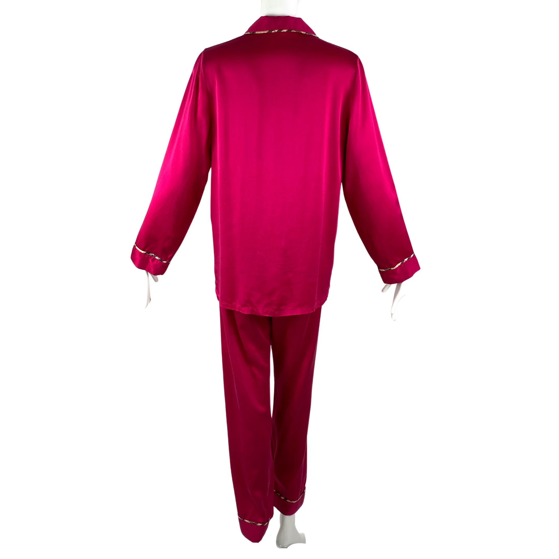 BB London Raspberry Silk Pajama Set