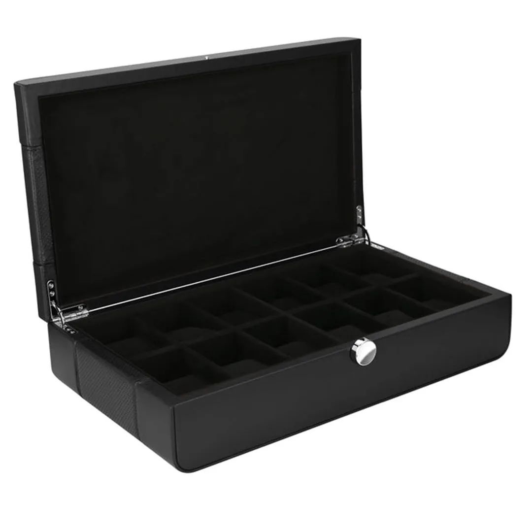 Black Leather Watch Case