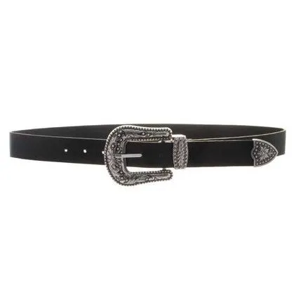 Black Western Buckle Belt