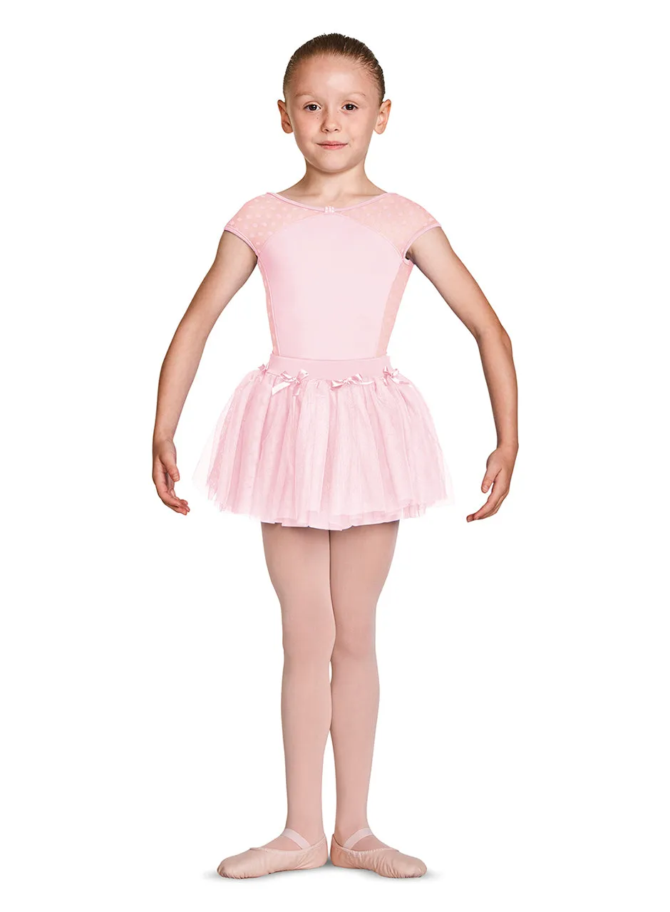 Bloch Child Spot Mesh Cap Sleeve Leotard - M1533C