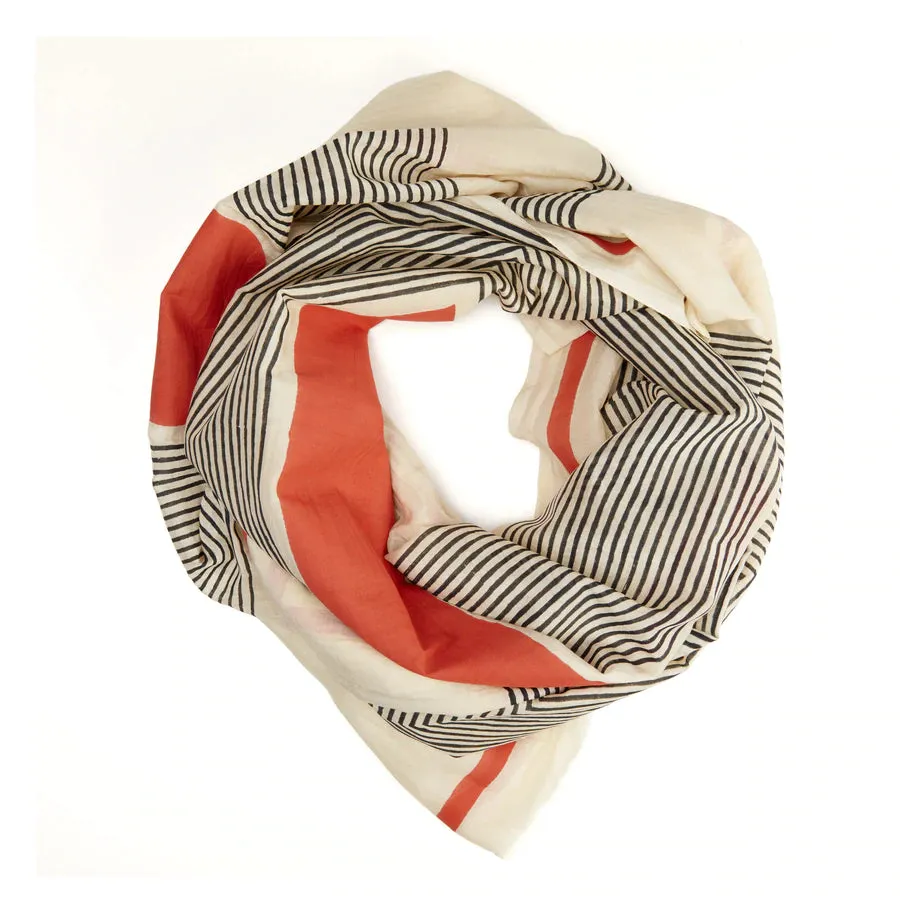 Block Shop: Crane | Black & Red Scarf