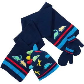 Boys Dinosaur Hat Scarf & Mitts