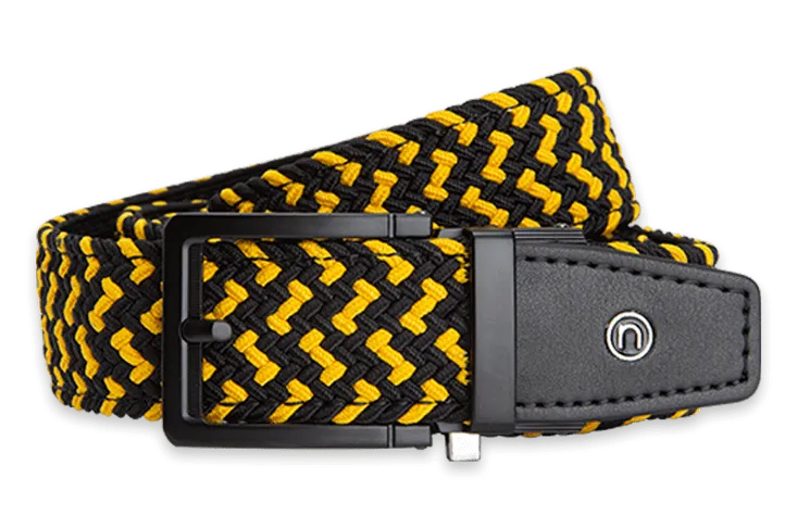 Braided Black & Gold, 1 3/8 Strap, Golf Belt