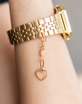 Braided Heart Watch Charm Set