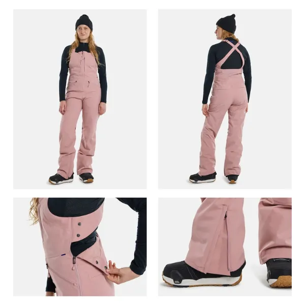 Burton 2024 Women's Reserve 2L Stretch Bib Pants - Powder Blush