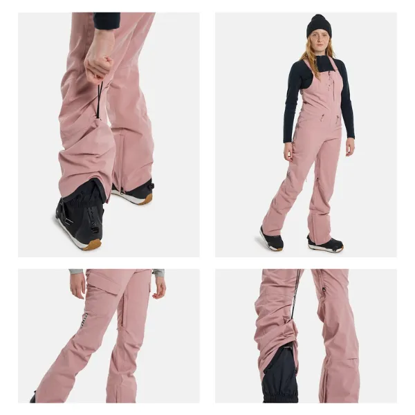 Burton 2024 Women's Reserve 2L Stretch Bib Pants - Powder Blush