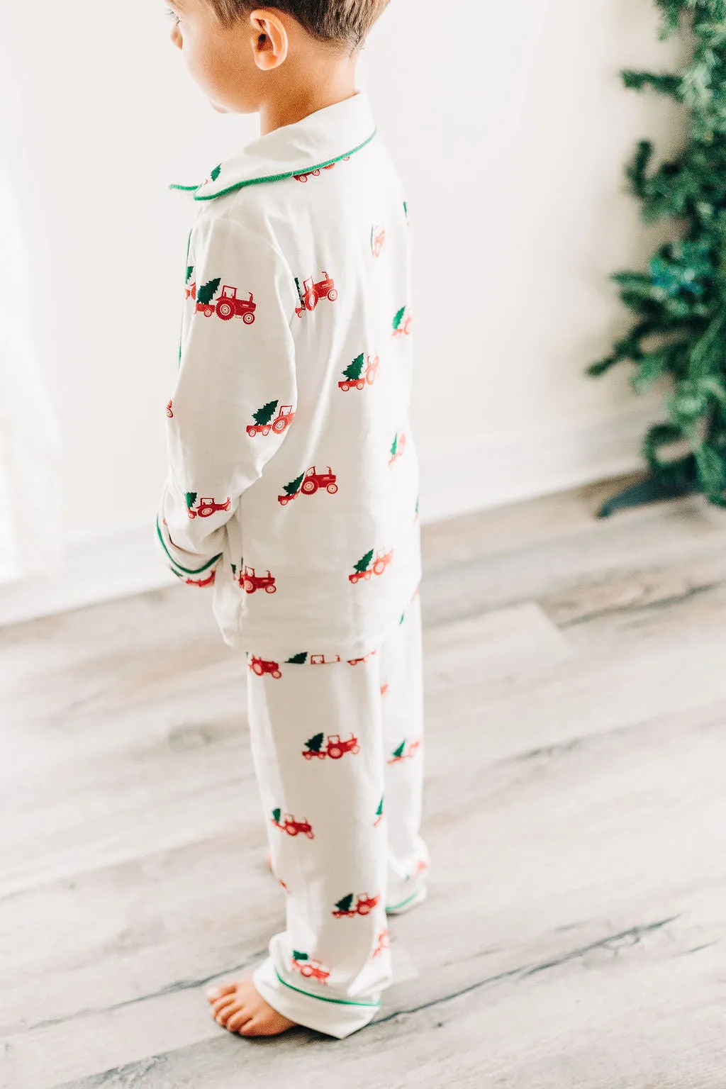 Button Down Pajamas - Christmas Tractor Holiday Lounge PREORDER