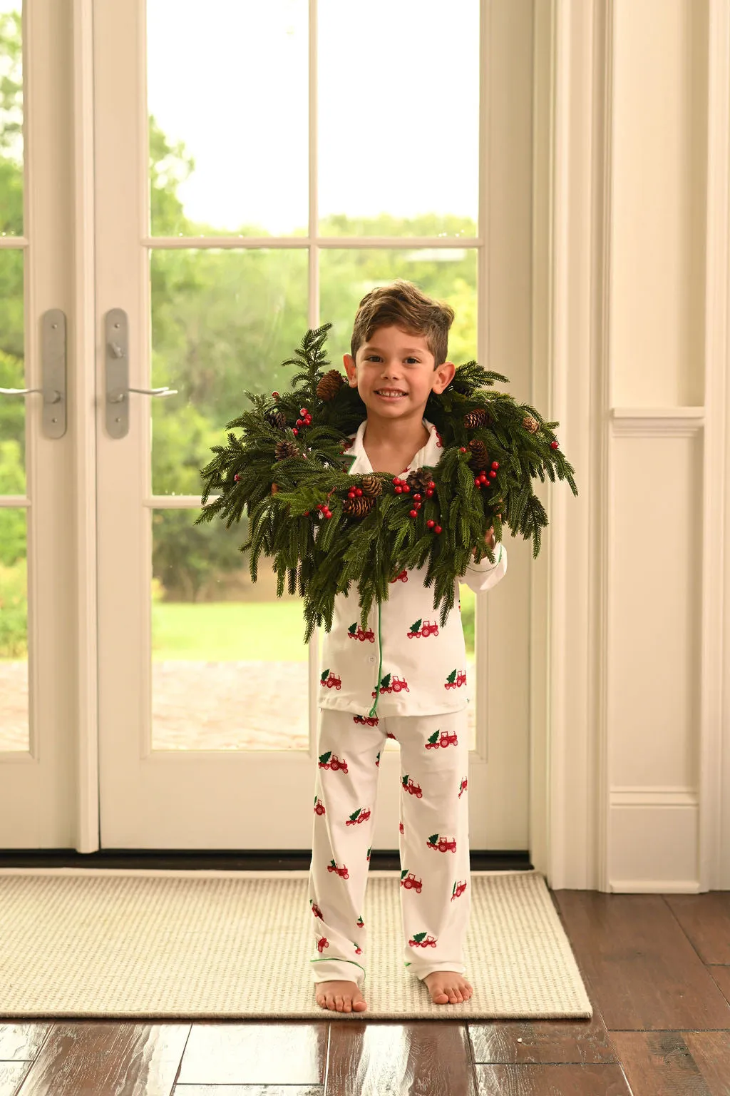 Button Down Pajamas - Christmas Tractor Holiday Lounge PREORDER