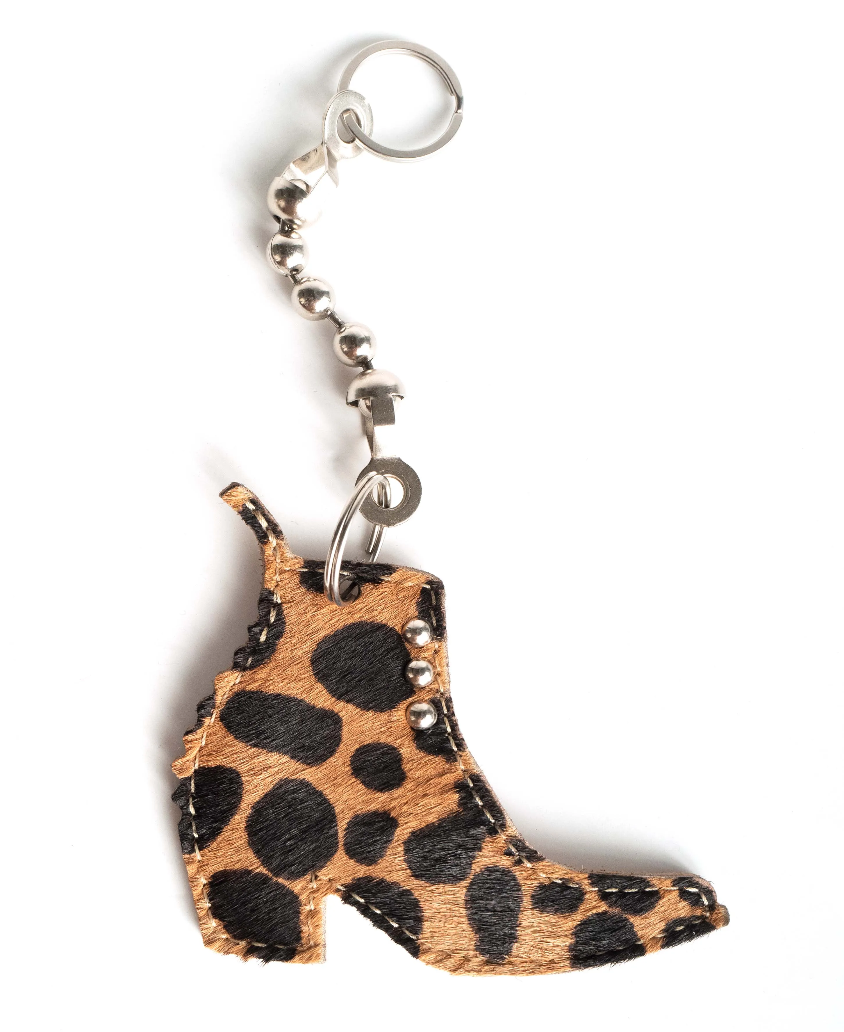 dalmatian print ball chain keyring