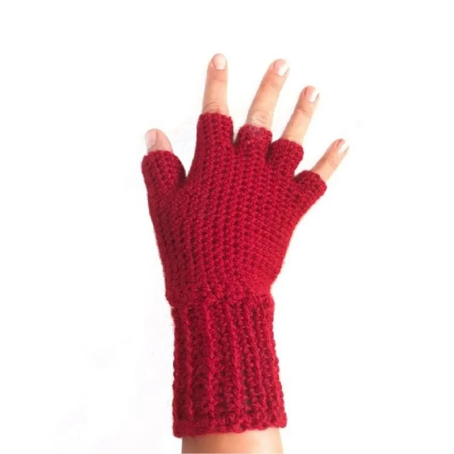 Fingerless Alpaca Gloves