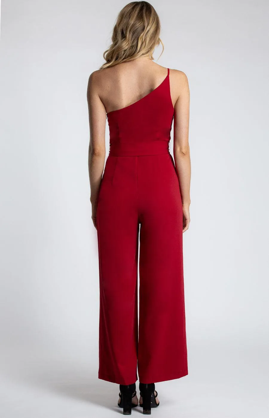 Forget Me Not Jumpsuit In Red