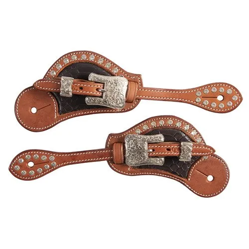 Fort Worth Spur Straps - Crocodile Print