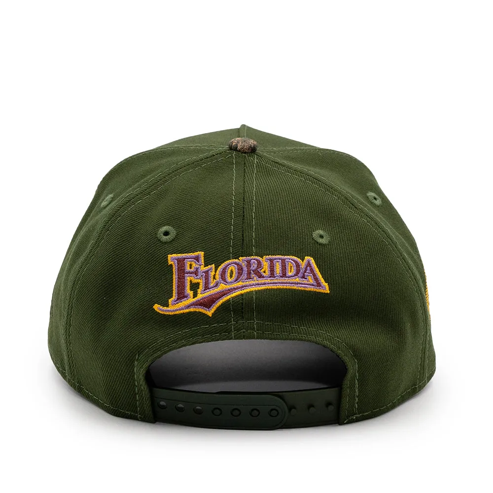 FRESH RAGS X NEW ERA Florida Marlins 100th World Series SIDE PATCH - Rifle Green 9FORTY AFRAME SNAPBACK