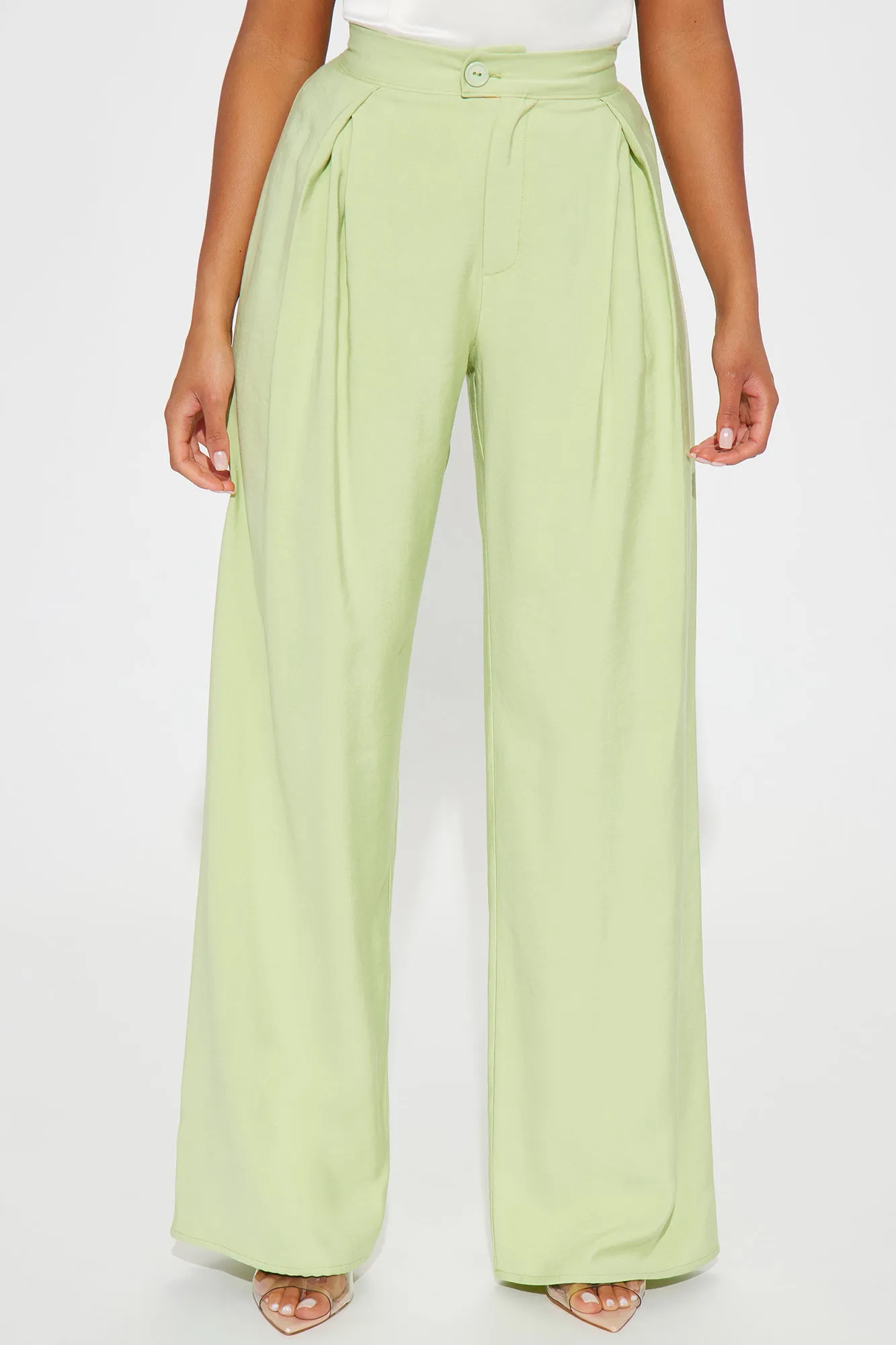 Got Carried Away Trouser - Lime