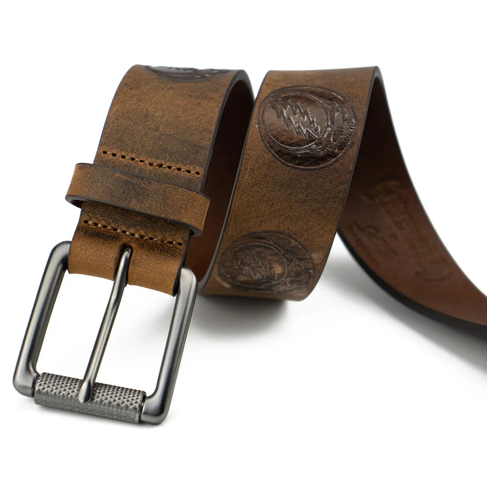 Grateful Dead | Premium Leather Belt | Embossed Steal Your Face