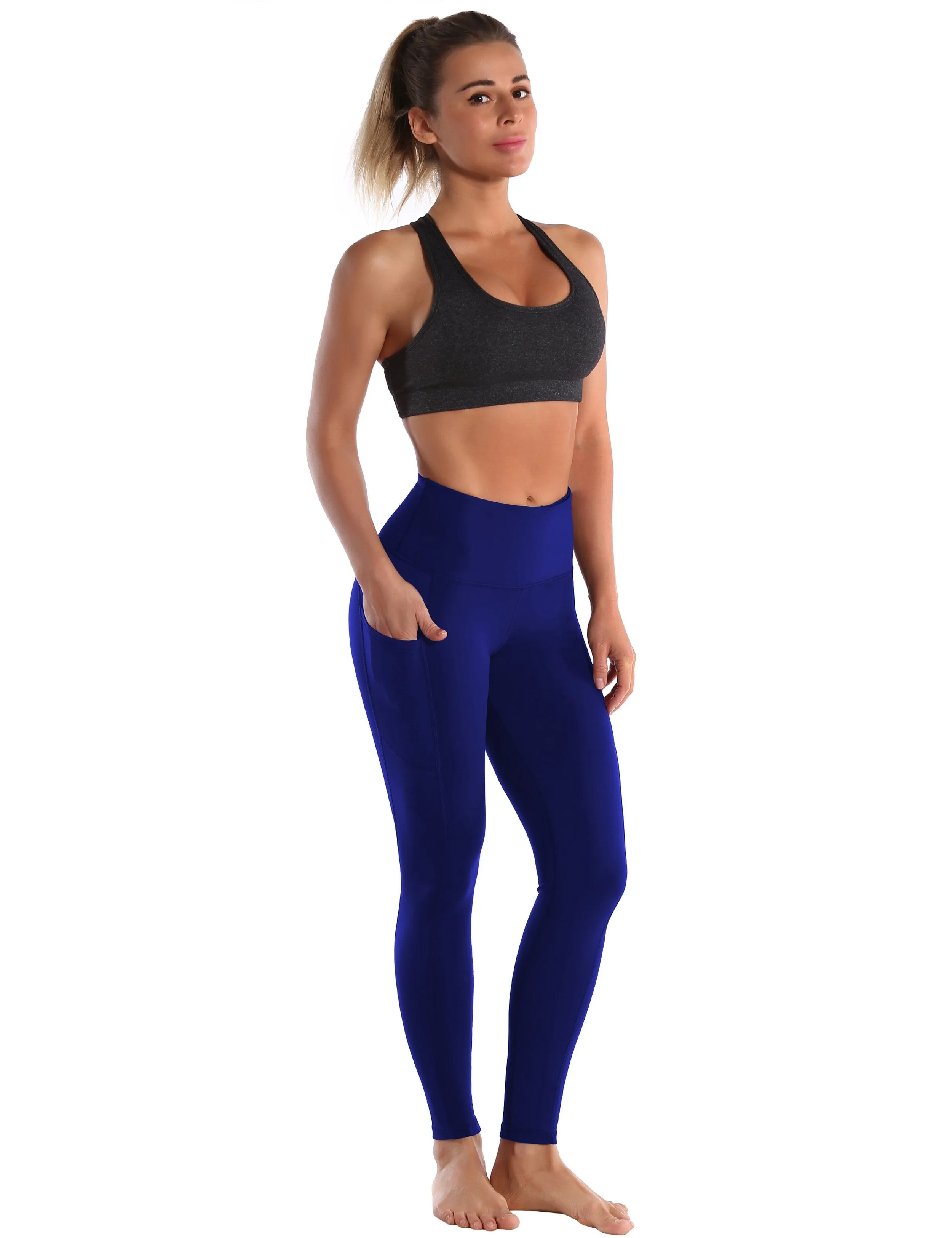 Hip Line Side Pockets yogastudio Pants navy ins_yogastudio