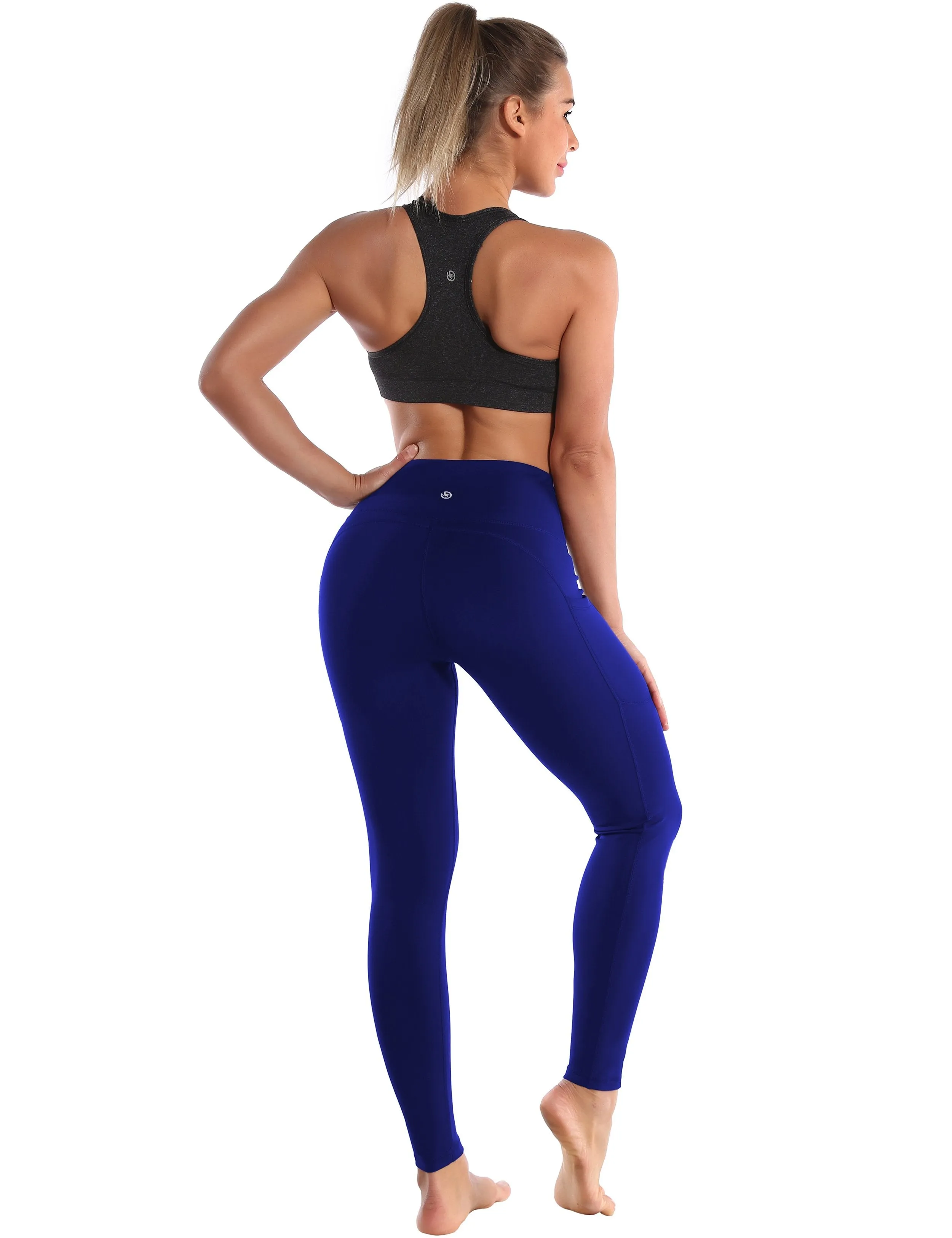 Hip Line Side Pockets yogastudio Pants navy ins_yogastudio