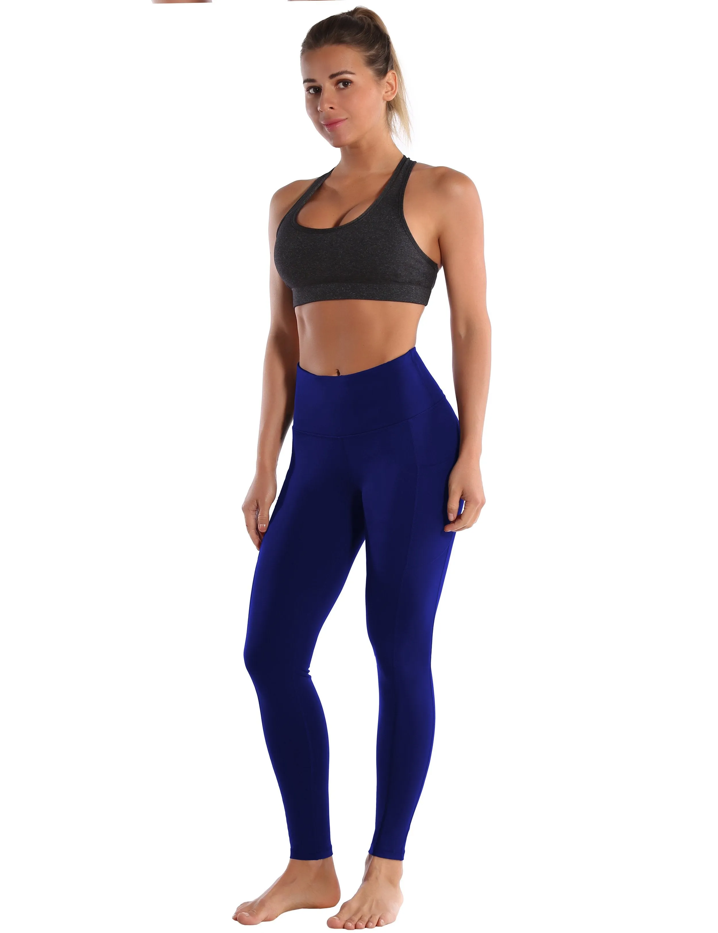 Hip Line Side Pockets yogastudio Pants navy ins_yogastudio