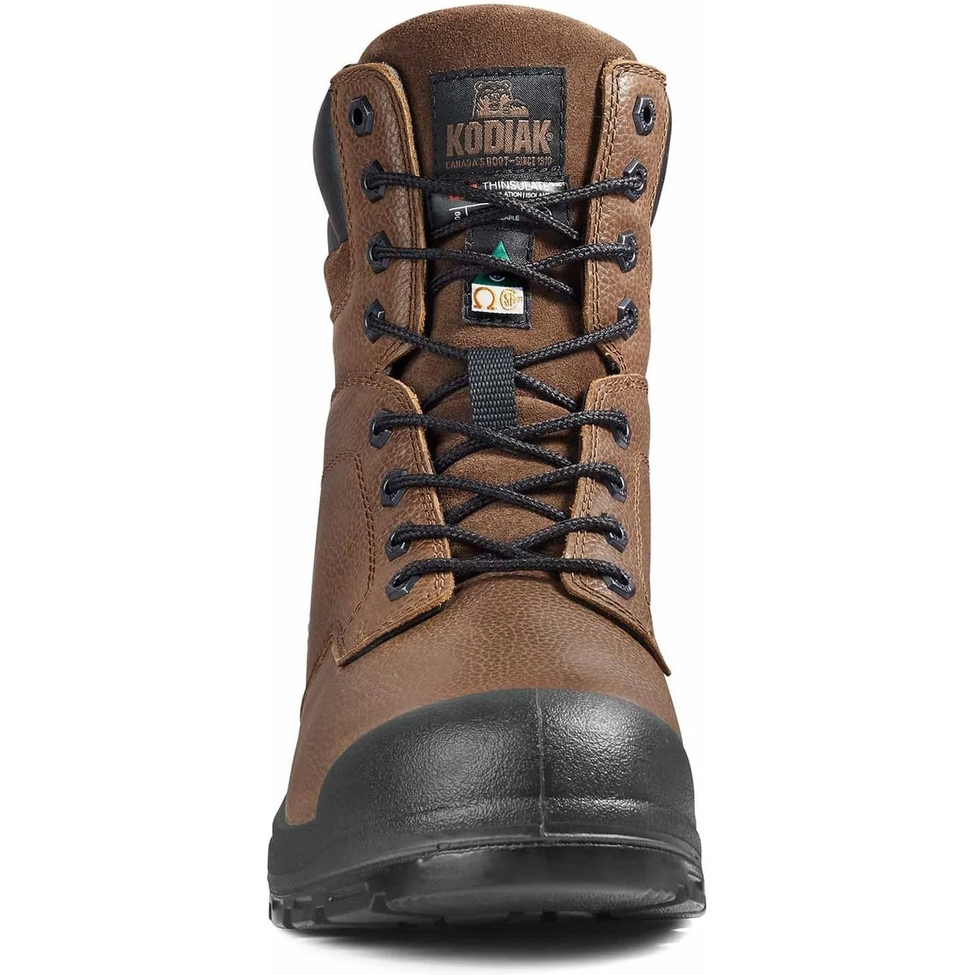 Kodiak Men's Greb 8 ST 200G Slip Resist Safety Work Boot -Brown- 4TH3BN