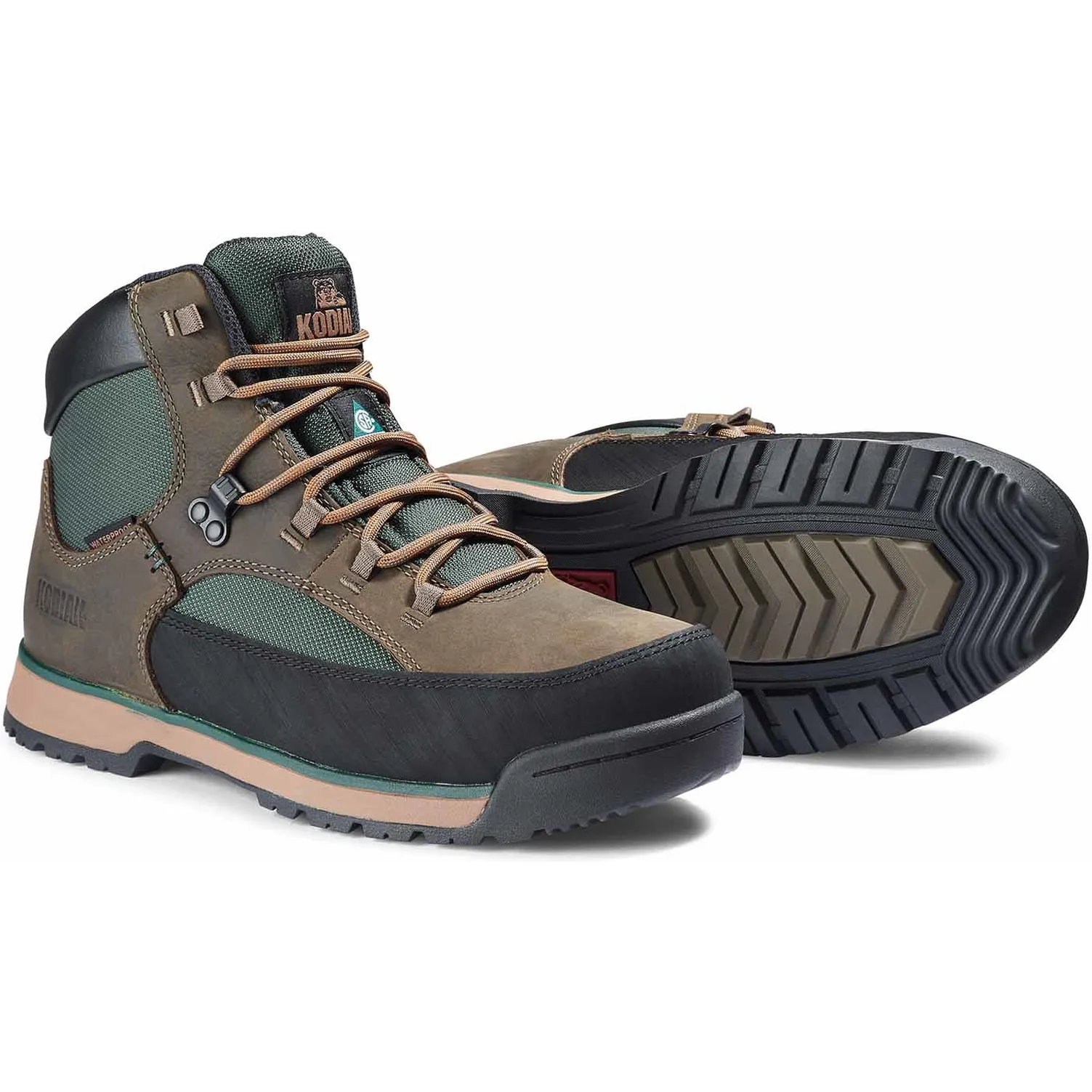 Kodiak Men's Greb Classic Steel Toe WP Hiker Safety Work Boot - Fossil 834XFS