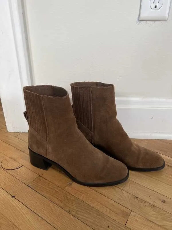 LAYTON BOOTIES DK BROWN SUEDE re:vita