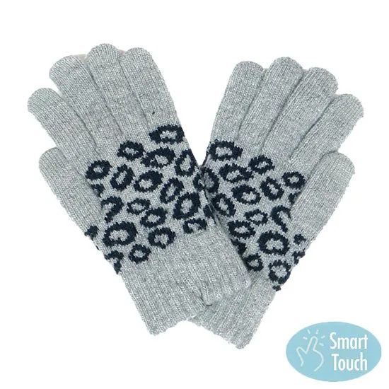 Leopard Patterned Smart Gloves