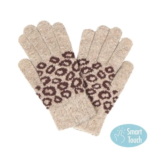 Leopard Patterned Smart Gloves