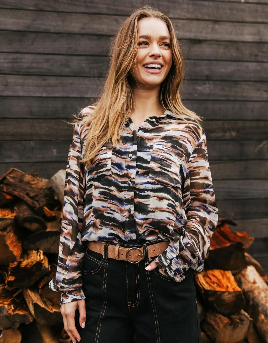 Mala Abstract Blouse - Mala Abstract