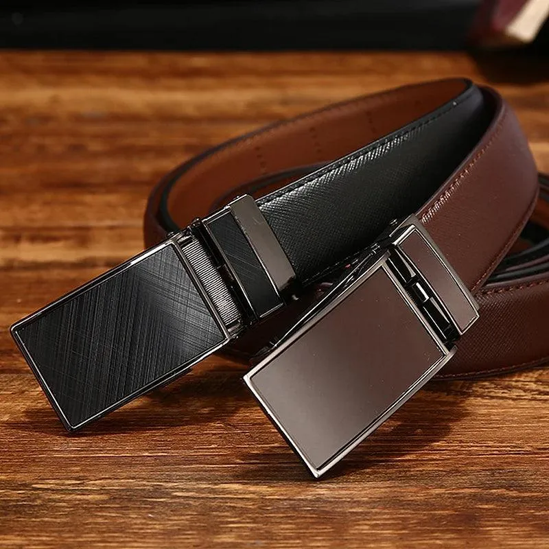 Male Men's Belt  Leather Strap Luxury Brand