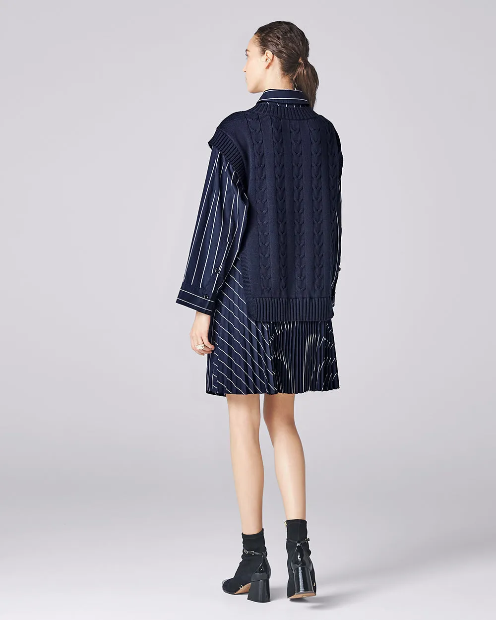 Midnight Blue College Knit Dress