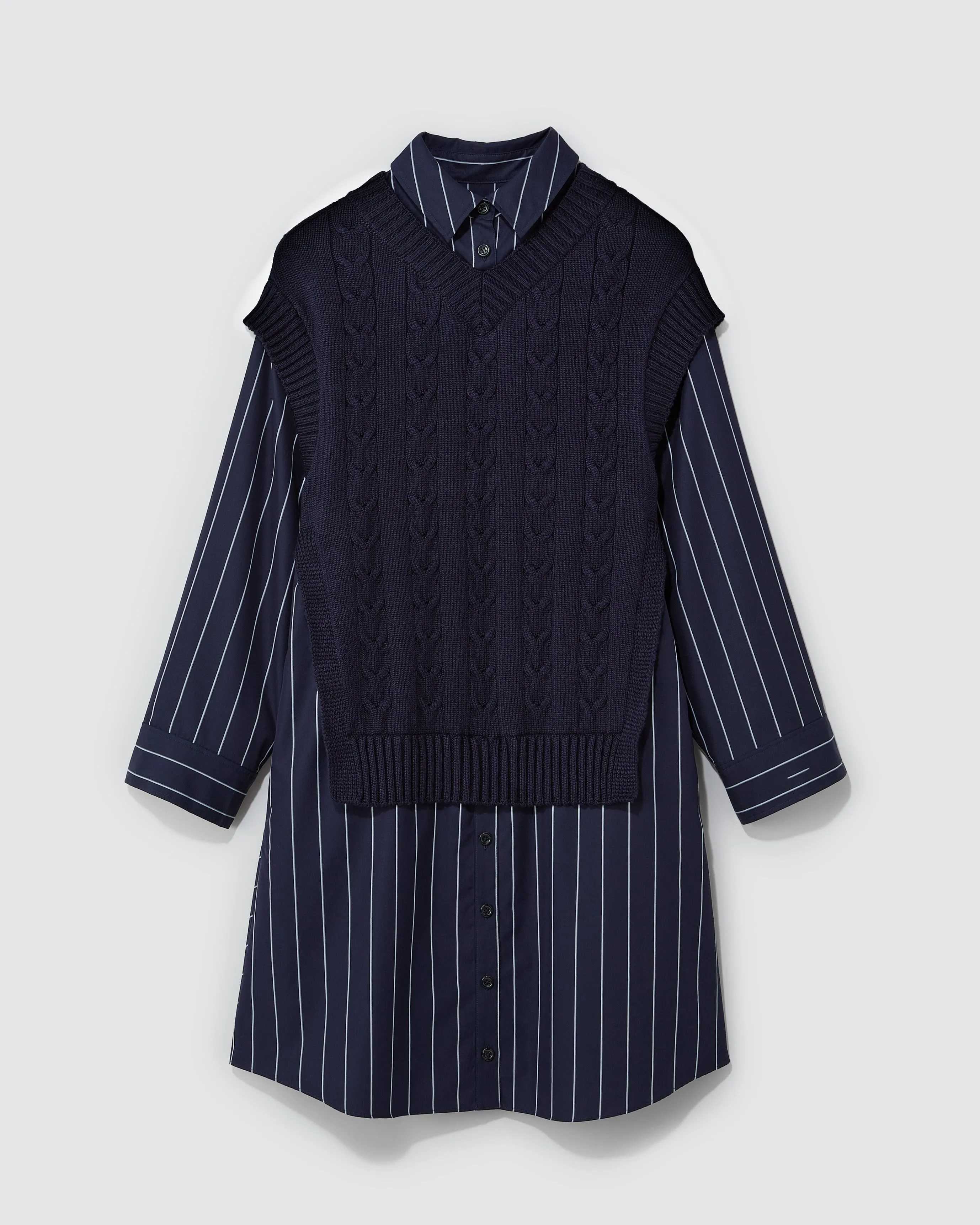 Midnight Blue College Knit Dress