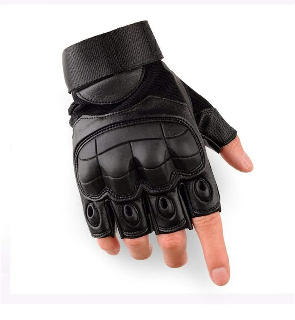 Military Tactical Gloves PU Leather Full Finger Glove Airsoft Paintball Bicycle Hunting Hiking Cycling Men Mittens Fingerless