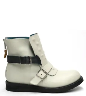 No.1011 ROADWAY back zip boot Bone