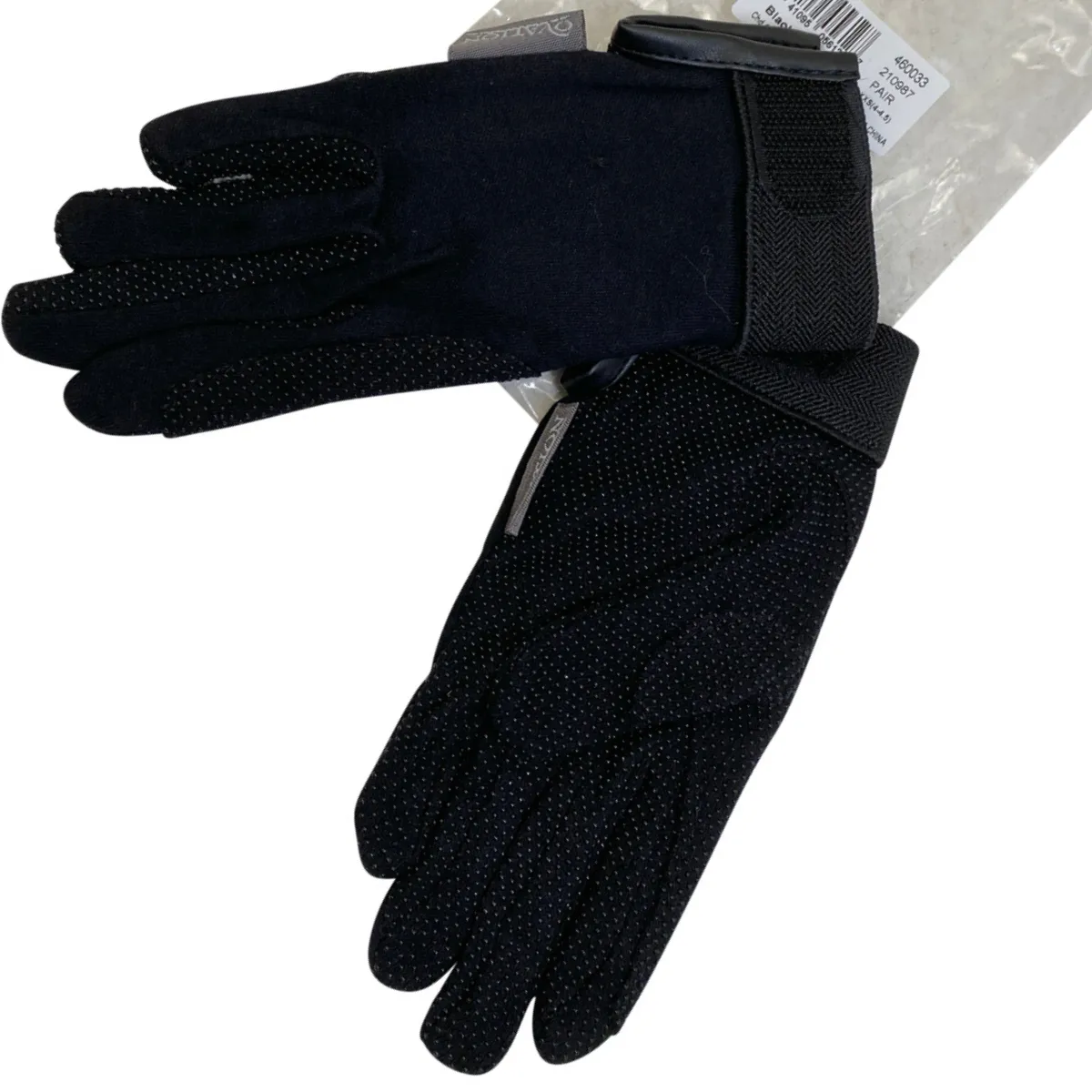 Ovation Cotton-Grip Gloves in Black - XS (5-5.5)