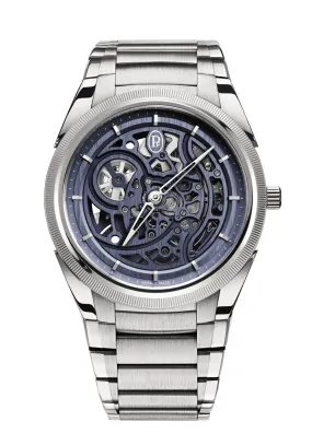 Parmigiani Fleurier Tonda PF Skeleton Platinum Milano Blue