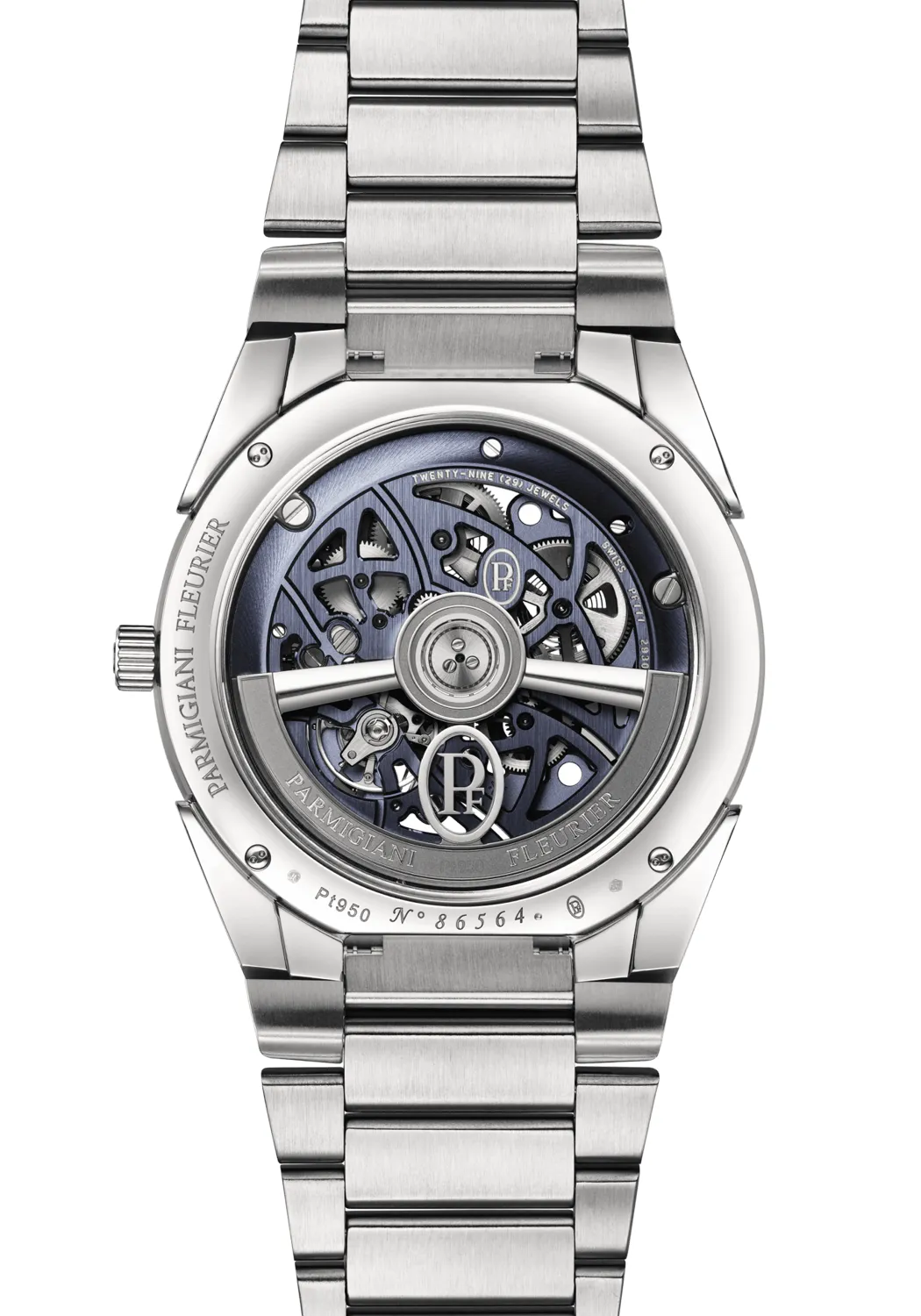 Parmigiani Fleurier Tonda PF Skeleton Platinum Milano Blue