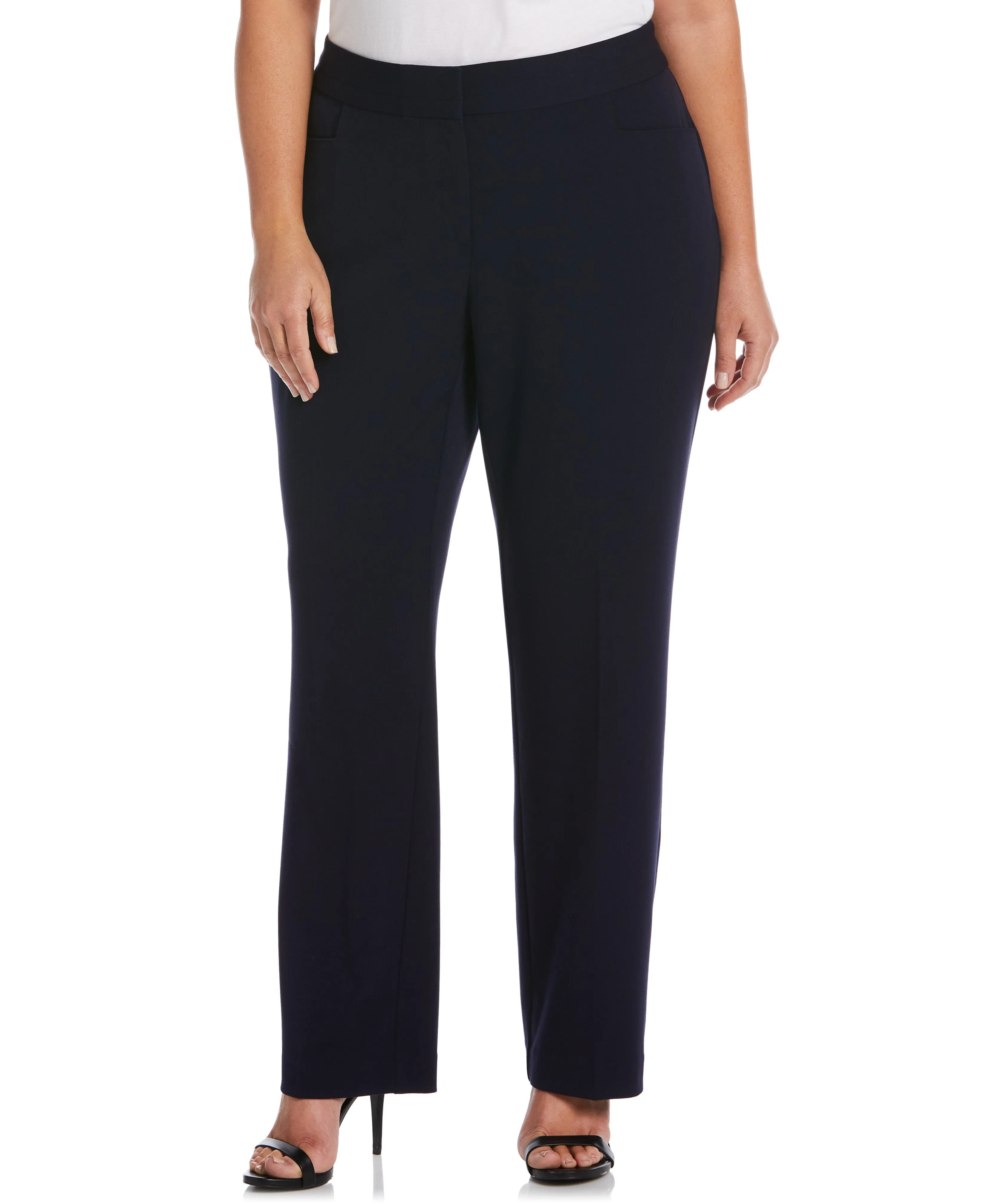 Plus Size Gabardine Straight Leg Pant - Curvy Fit