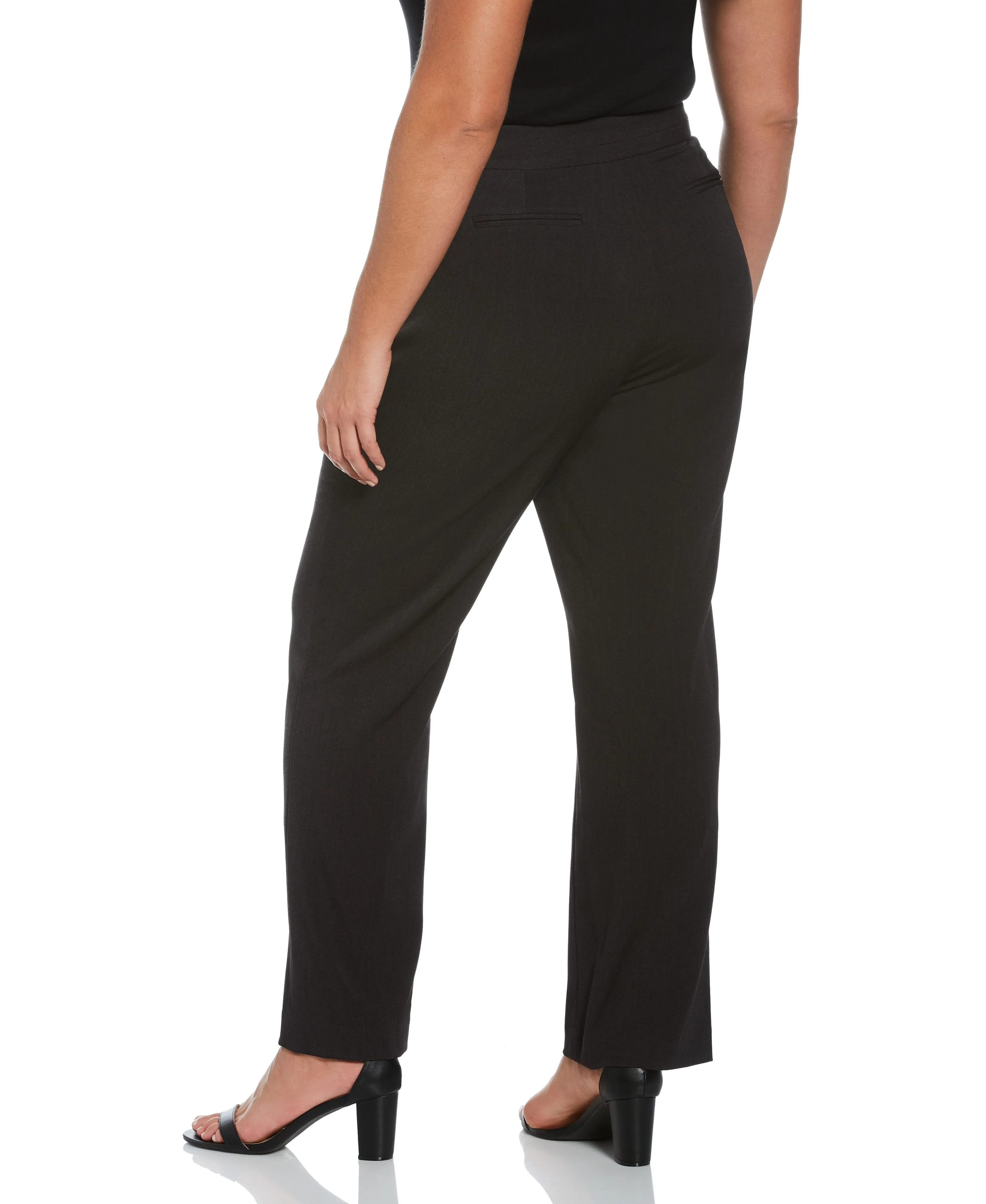 Plus Size Gabardine Straight Leg Pant - Curvy Fit