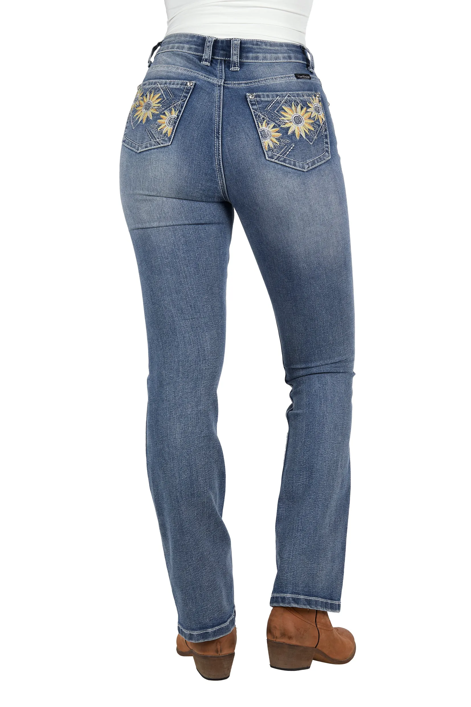 Pure Western Womens Amy Hi Rise Boot Cut Jeans