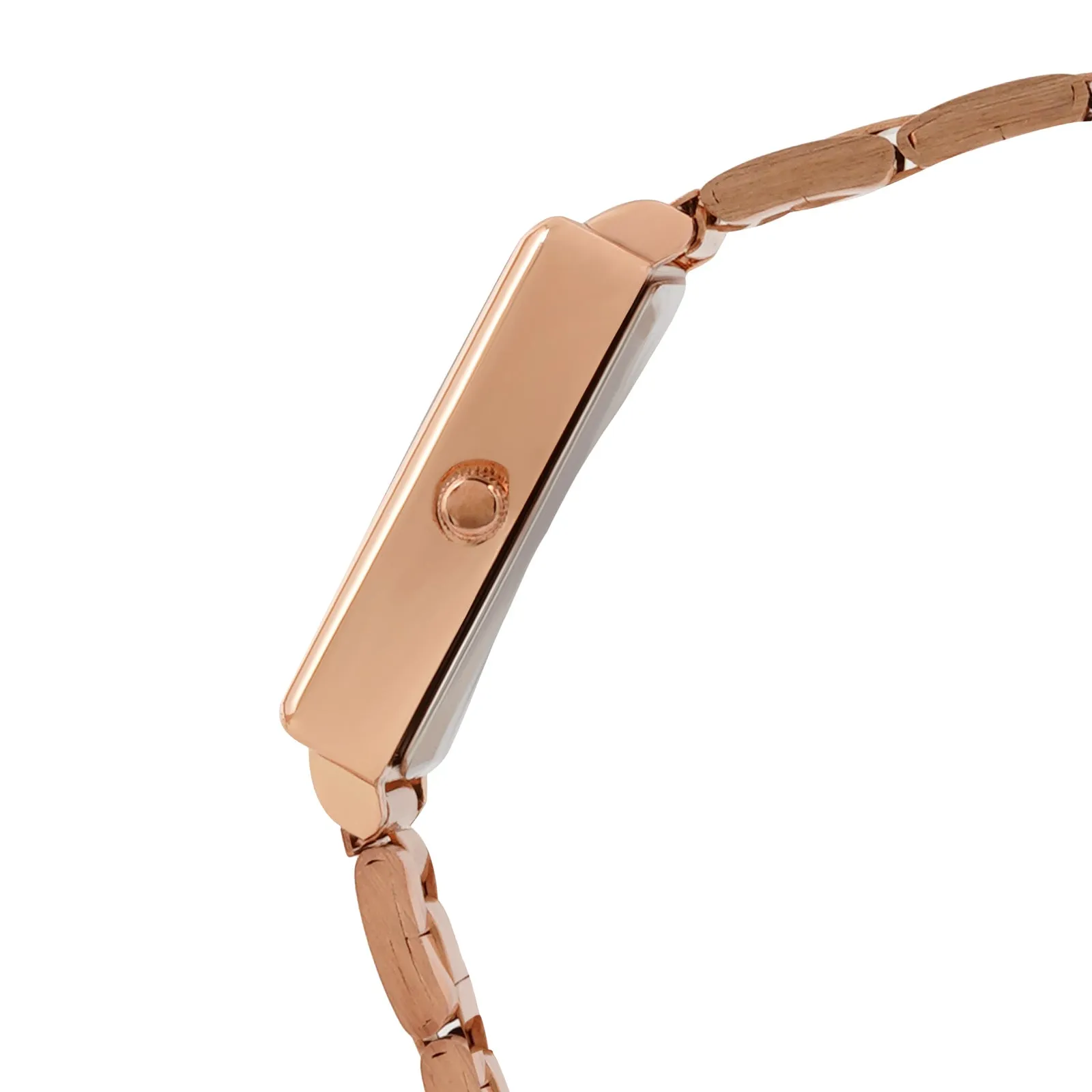 Quad All Rosegold Metallic Strap Watch