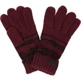 Regatta Davion Stripe Knitted Gloves - Red