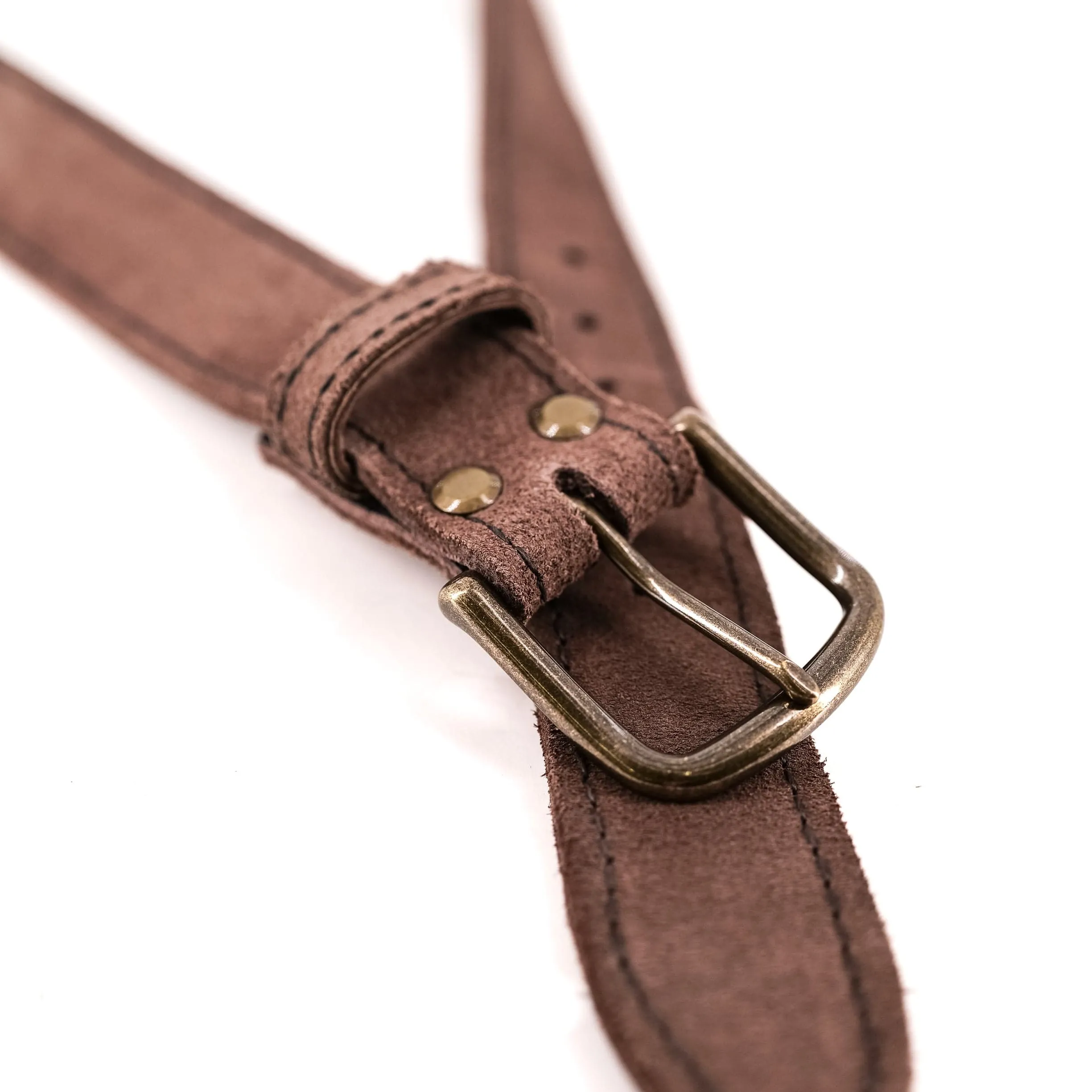 Rough Mocha Leather Belt